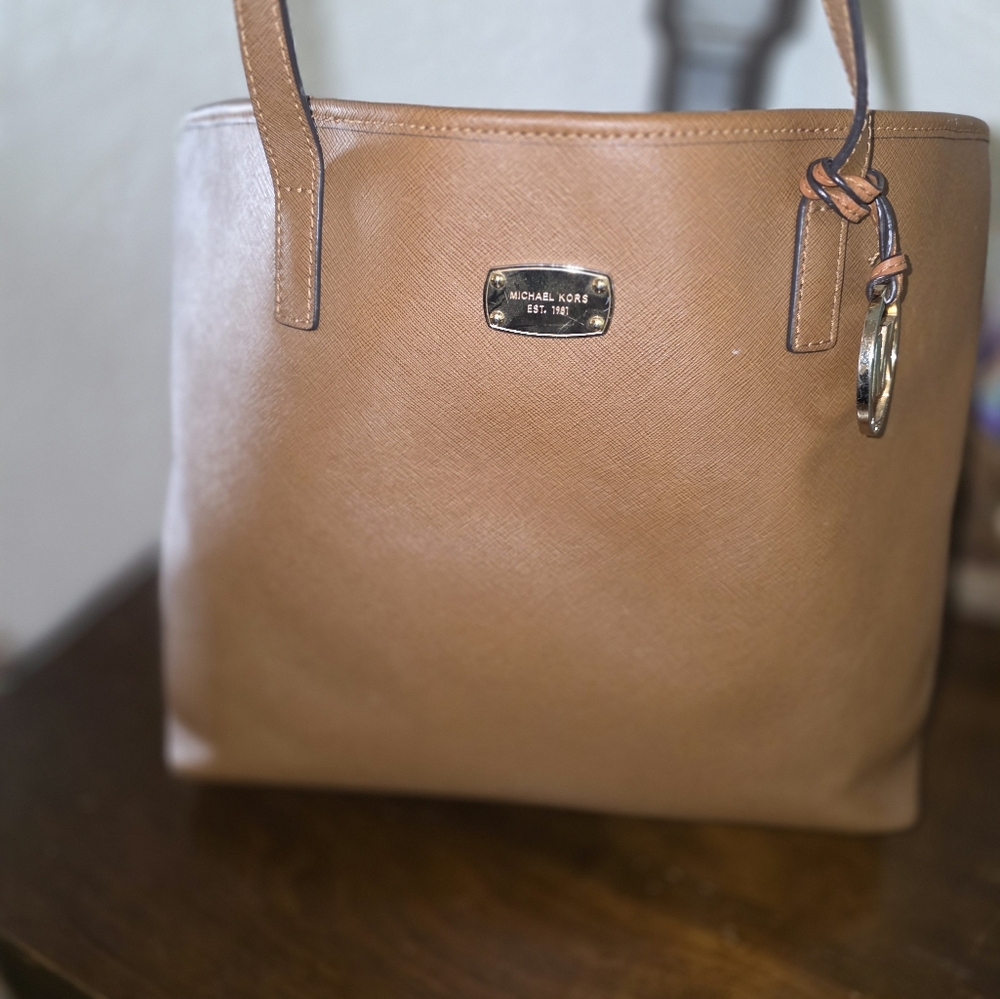 Michael Kors Tan Leather Tote Bag